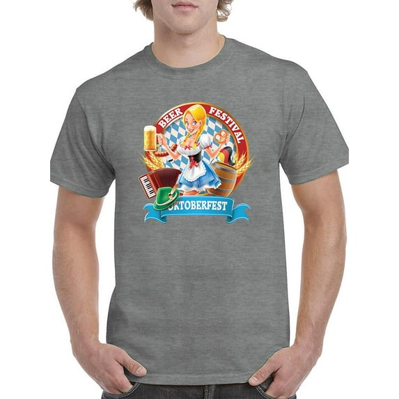 Oktoberfest Cute Girl T-Shirt Men -Image by Shutterstock, Male Large