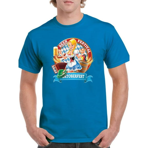 Oktoberfest Cute Girl T-Shirt Men -Image by Shutterstock, Male XX-Large