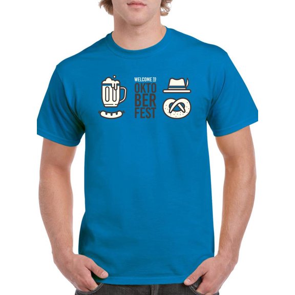 Oktoberfest Cute Icons T-Shirt Men -Image by Shutterstock, Male Medium