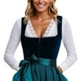 thumbnail image 1 of Oktoberfest Dirndl Blouse Women 2025 Short Sleeve Lace Trim Button Dirndl Shirt Oktoberfest Top Traditional Outfit, 1 of 5