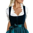 thumbnail image 1 of Oktoberfest Dirndl Blouse Women 2025 Short Sleeve V Neck Pleated White Dirndl Shirt Oktoberfest Top Traditional Outfit, 1 of 4