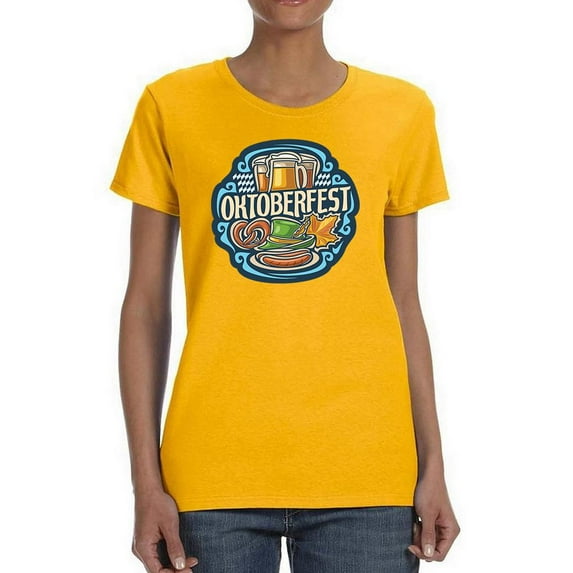 Oktoberfest Food And Drinks T-Shirt Women -Image by Shutterstock, Female 4X-Large