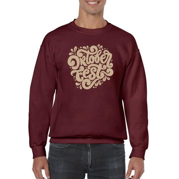 Oktoberfest Fun Lettering Sweatshirt Men -Image by Shutterstock, Male 5X-Large