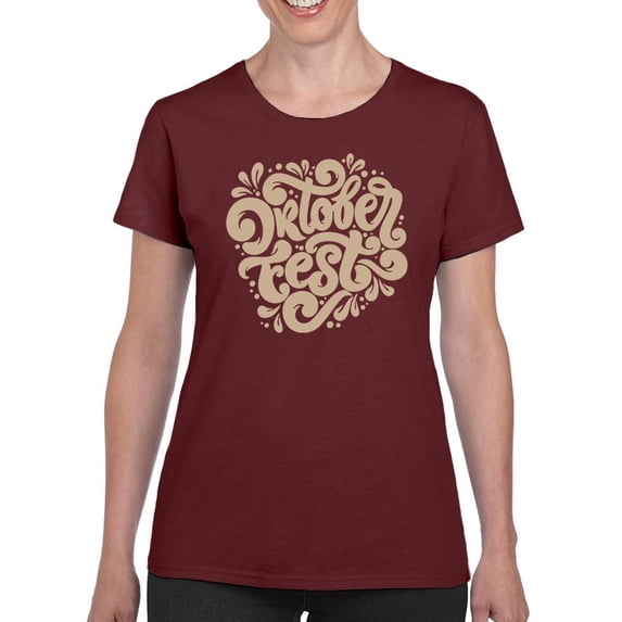 Oktoberfest Fun Lettering T-Shirt Women -Image by Shutterstock, Female 3X-Large