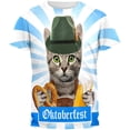 thumbnail image 1 of Oktoberfest Funny Cat All Over Mens T Shirt Multi LG, 1 of 2