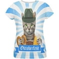 thumbnail image 1 of Oktoberfest Funny Cat All Over Womens T Shirt Multi SM, 1 of 2