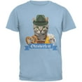thumbnail image 1 of Oktoberfest Funny Cat Light Blue Adult T-Shirt - Small, 1 of 1
