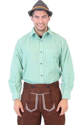 Oktoberfest German Bavarian Trachten Costume Plaid Shirt