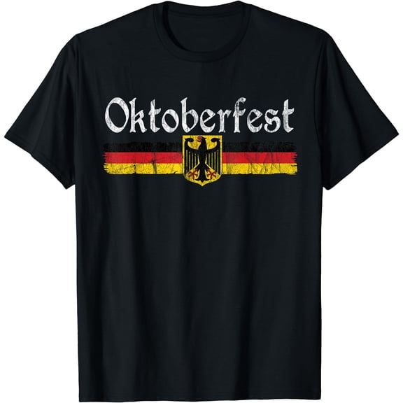 Oktoberfest German Beer Men Women Vintage German Flag T-Shirt