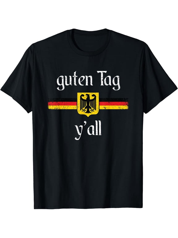 Oktoberfest German Flag Eagle Prost Guten Tag Y'all T-Shirt