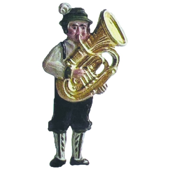 Oktoberfest Haus German Musician Metal Bavarian Style Hat Pin