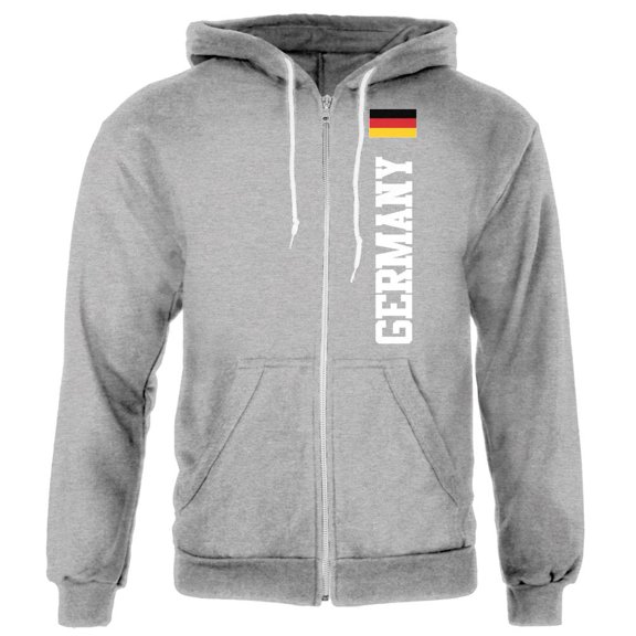 Oktoberfest Germany Flag World Cup Mens Full Zip Hoodie Heather LG