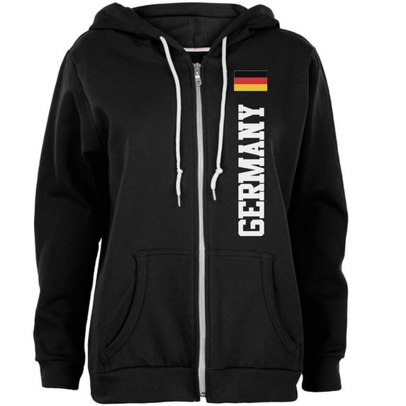Oktoberfest Germany Flag World Cup Womens Full Zip Hoodie Black SM