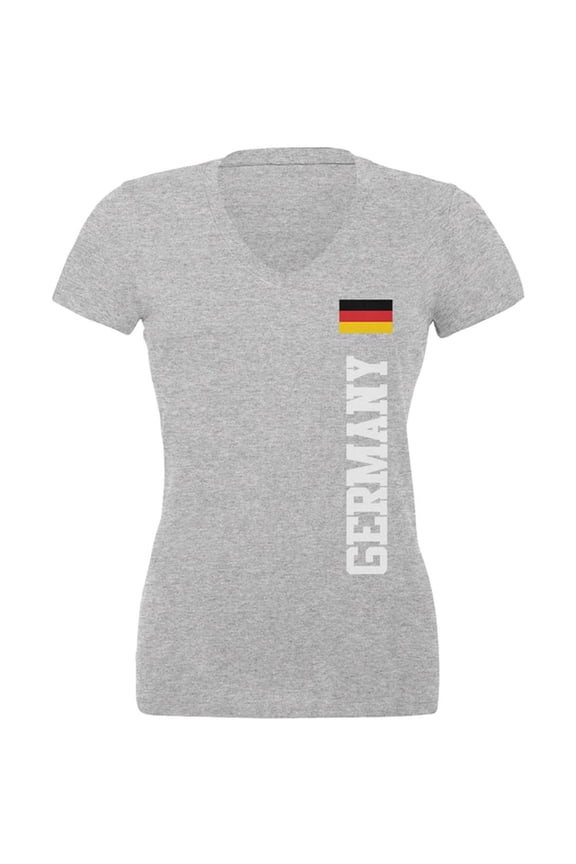 Oktoberfest Germany World Cup Juniors V-Neck T Shirt Heather X-LG