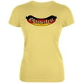 thumbnail image 1 of Oktoberfest Greman Flag Bratwurst Juniors Soft T Shirt Yellow X-LG, 1 of 1