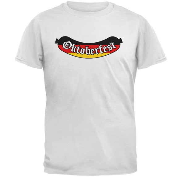 Oktoberfest Greman Flag Bratwurst Mens T Shirt White X-LG