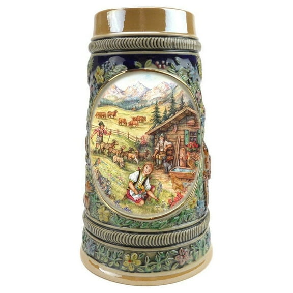 Oktoberfest Haus .55 Liter Spring in Germany Ceramic Beer Stein