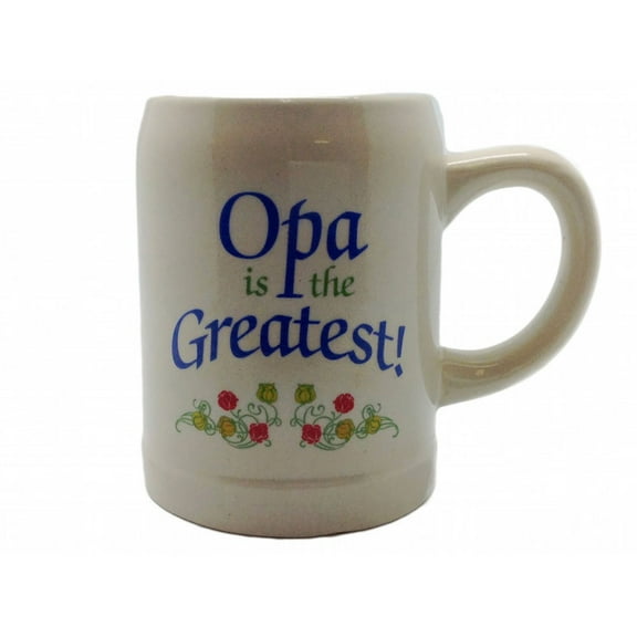 Oktoberfest Haus Blue Ceramic Gift for Opa German Coffee Mug: "Opa is the Greatest"