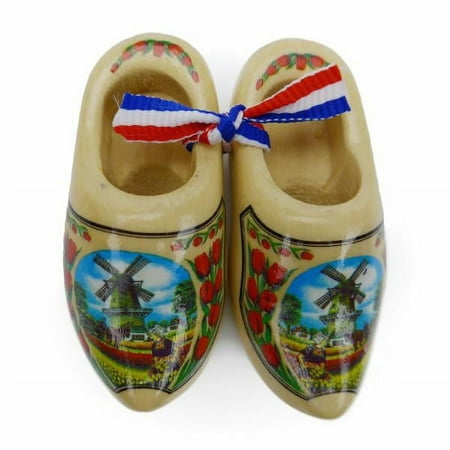 Oktoberfest Haus Dutch Multicolor Wooden Shoes Deluxe Tulip Decorative Clogs for Home Decor