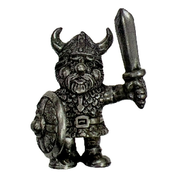 Oktoberfest Haus German Themed  Metal Hat Pin for Men and Women Features a Viking with a Sword
