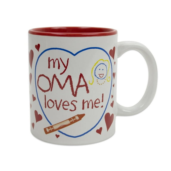 Oktoberfest Haus Gift for Oma's Grandchildren Mug "My Oma Loves Me" | 12 oz