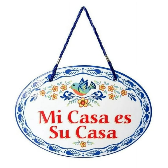 Oktoberfest Haus "Mi Casa Es Su Casa" Decorative 11x8" Spanish Door Sign