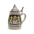 thumbnail image 1 of Oktoberfest Haus Multicolor Ceramic Bayern Coat of Arms Engraved Beer Stein with Engraved Metal Lid 0.75 L, 1 of 6