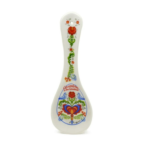 Oktoberfest Haus Multicolor Ceramic Spoon with "Grandma Is The Greatest!"