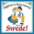 thumbnail image 1 of Oktoberfest Haus Multicolor Ceramic Swedish Souvenirs Magnet Tile Happiness Married Swede for Home Decor and Fridge Refrigerator Magnet, 1 of 2