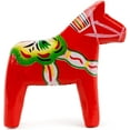 thumbnail image 1 of Oktoberfest Haus Swedish Themed Orange-Red Wooden Rocking Dala Horse 2" Figurine for Home Decor, 1 of 2