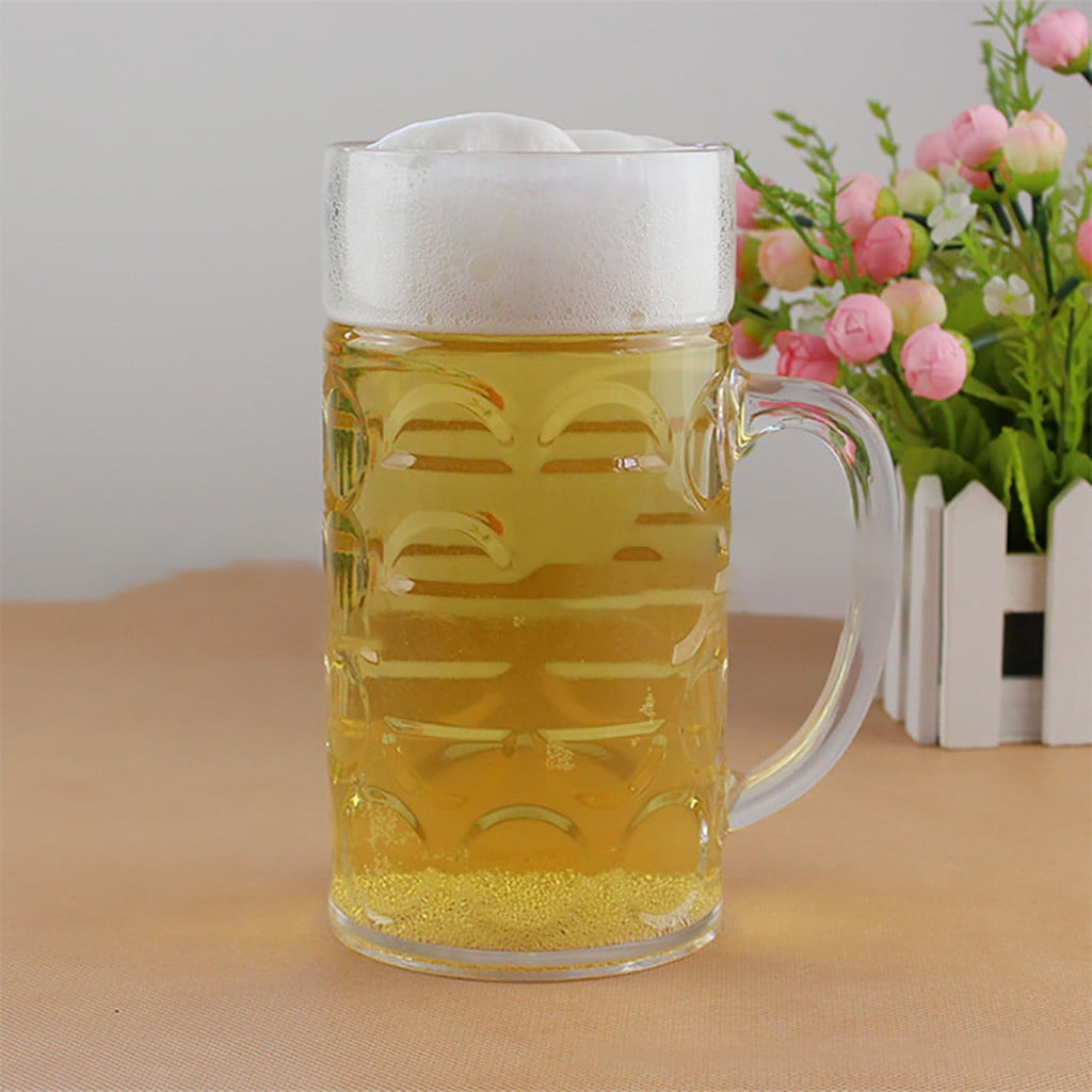 Oktoberfest Large 44 Oz Dimpled Glass Jumbo Beer Mug With Handle Steins ...