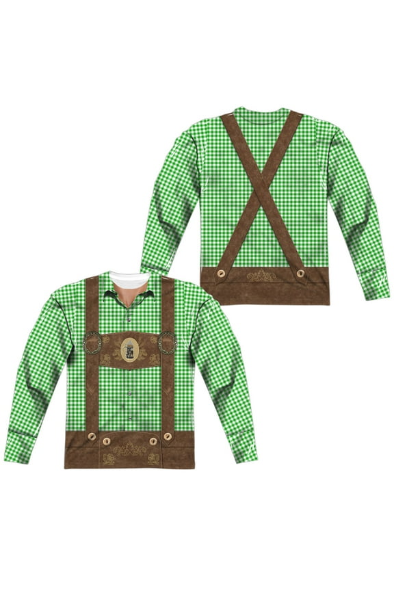 Oktoberfest Lederhosen (Front - Back Print) - Regular Fit Long Sleeve Shirt - XXX-Large