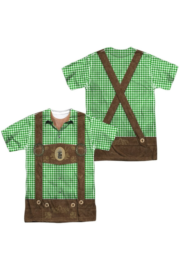 Oktoberfest Lederhosen (Front - Back Print) - Short Sleeve Shirt - XXX-Large