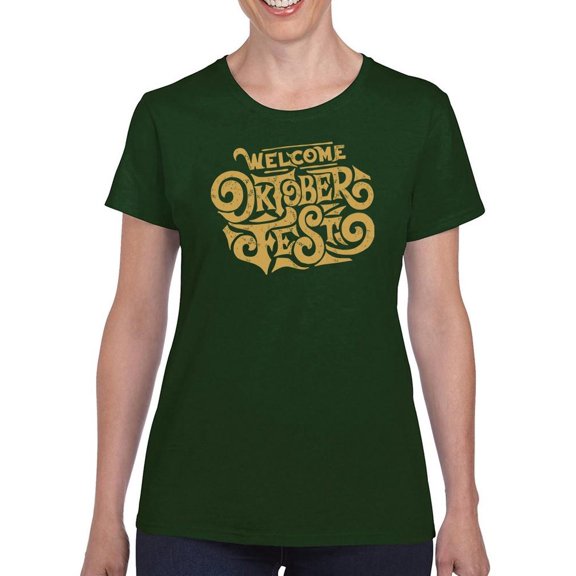 Oktoberfest  Lettering T-Shirt Women -Image by Shutterstock, Female 3X-Large