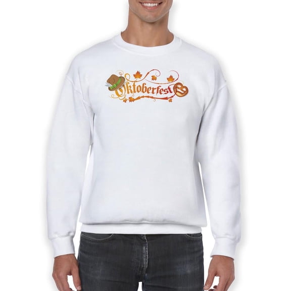 Oktoberfest Logo W Vines Sweatshirt Men -Image by Shutterstock, Male 5X-Large