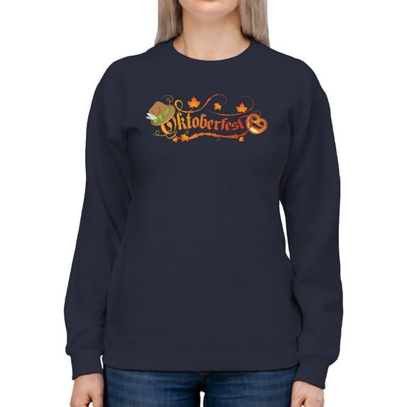 Oktoberfest Logo W Vines Sweatshirt Women -Image by Shutterstock, Female 3X-Large