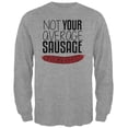 thumbnail image 1 of Oktoberfest Not Your Average Sausage German Bratwurst Mens Long Sleeve T Shirt Heather LG, 1 of 1