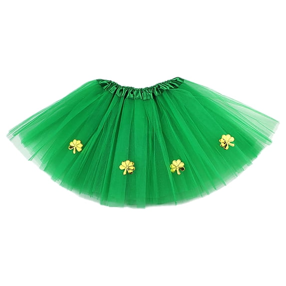 Oktoberfest Outfits Women Bavarian Dress Irish Dance Party Skirts for Kids - St Patricks Day Tutu Headband Holiday Supplies