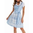 thumbnail image 1 of Oktoberfest Outfits for Women Dirndl Dress for German Traditional Bavarian Costume Blue XL, 1 of 8