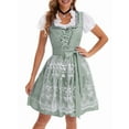 thumbnail image 1 of Oktoberfest Outfits for Women Dirndl Dress for German Traditional Bavarian Costume Green XXXL, 1 of 8
