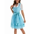 thumbnail image 1 of Oktoberfest Outfits for Women Dirndl Dress for German Traditional Bavarian Costume Water Blue 5XL, 1 of 8