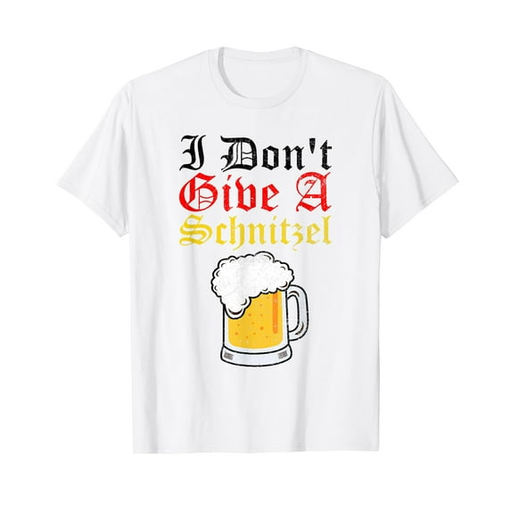Oktoberfest Schnitzel Prost Vintage Retro Funny Fun Pun Beer White T-Shirt