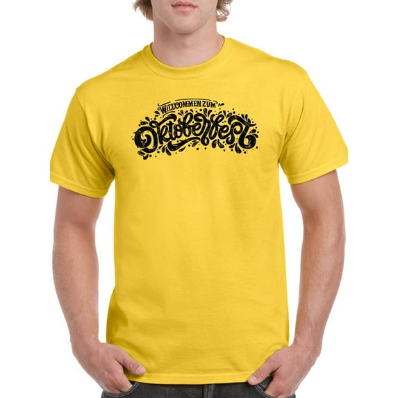 Oktoberfest Splash Banner T-Shirt Men -Image by Shutterstock, Male Small