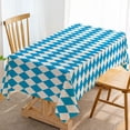 thumbnail image 1 of Oktoberfest Tablecloth for German Oktoberfest Themed Party Decorations Blue Bavarian Flag Check Rectangular Table Cloth for Farmhouse Home Kitchen Decor 60×84inches, 1 of 5