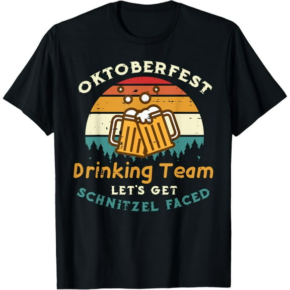 Oktoberfest Team Lets Get Schnitzel Faced German Men Women T-Shirt