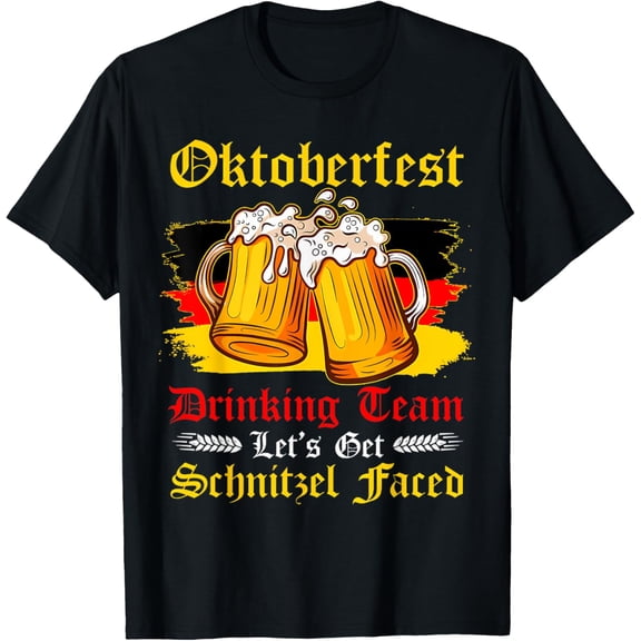 Oktoberfest Team Lets Get Schnitzel Faced German T-Shirt
