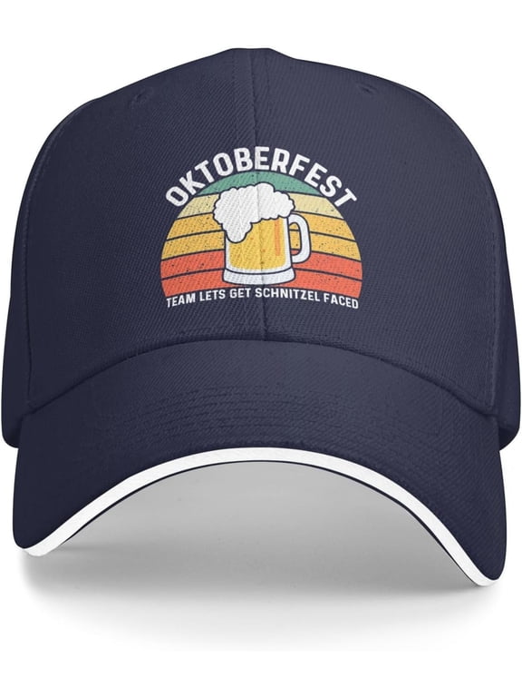 Oktoberfest Team Lets Get Schnitzel Faced Hat Men Baseball Cap Cool Hat