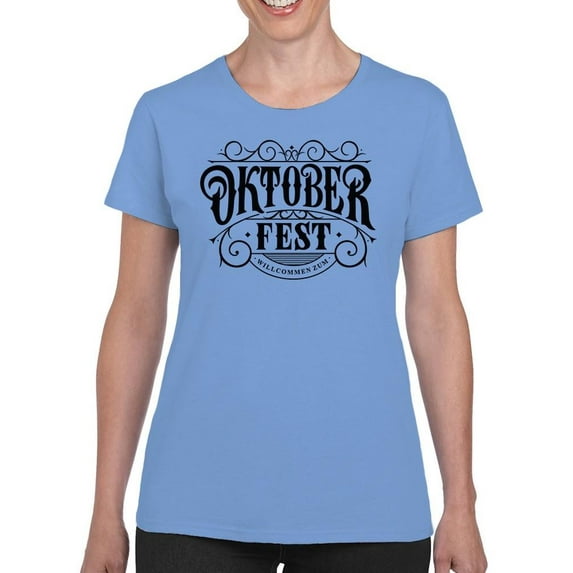 Oktoberfest Vintage Iron Sign T-Shirt Women -Image by Shutterstock, Female 5X-Large