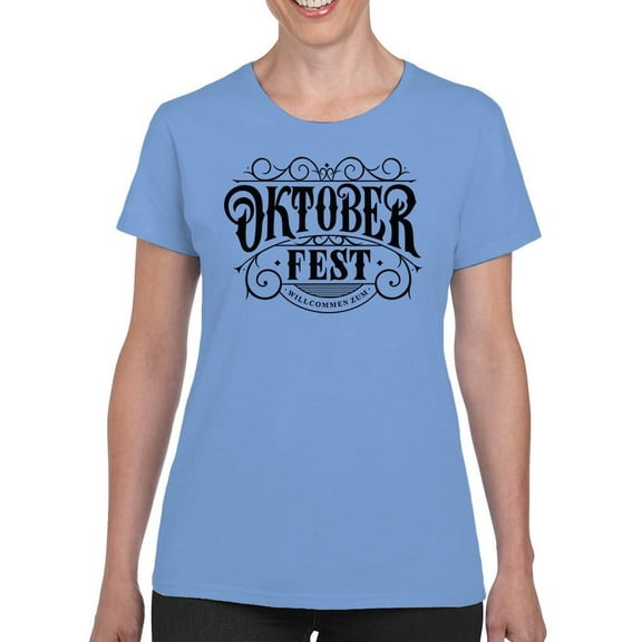 Oktoberfest Vintage Iron Sign T-Shirt Women -Image by Shutterstock, Female Medium