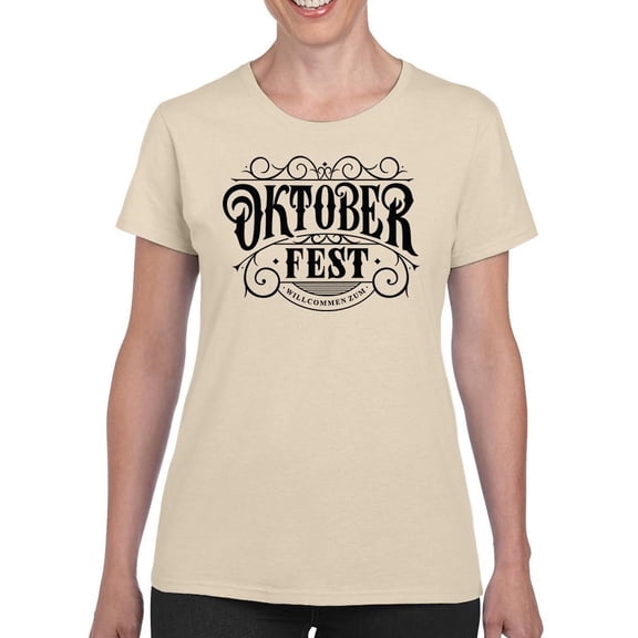 Oktoberfest Vintage Iron Sign T-Shirt Women -Image by Shutterstock, Female x-Large